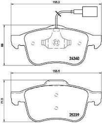 Brembo Ceramic Disc Brake Pads Set Alfa Romeo Giulietta Dodge Dart Front 155x69x20mm 156x72x20mm Teves Piston Clip Brembo Ceramic Disc Brake Pads Set Alfa Romeo Giulietta Dodge Dart Front 155x69x20mm 156x72x20mm Teves Piston Clip