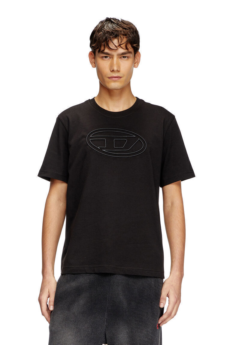 DIESEL｜ (A17402 0NJBM 100) Men's T-shirt with embossed Oval D | White | Diesel