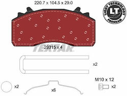 Textar Disc Brake Pads Wabco Maxx 22l Front Rear Height 104.5mm Width 220.7mm Thickness 29.0mm Mercedes-Benz Actros Mp4/mp5