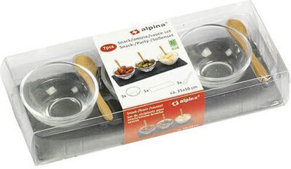 Alpina Appliances Plastic Platou pentru aperitive 3 Locuri cu Suport Transparentă 7buc Alpina Appliances Plastic Platou pentru aperitive 3 Locuri cu Suport Transparentă 7buc