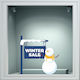 Schneemann-Winterschlussverkauf-Aufkleber 50cm x 50cm