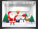 Christmas Sticker Santa Claus Snowman 50cm X 29cm