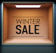 Winterverkaufsaufkleber Winter Sales 24 120cm x...
