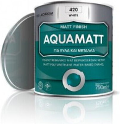 Pellachrom Βερνικόχρωμα Πολυουρεθανικό Διαλύτου Aquamatt 0.375lt Λευκό Ματ