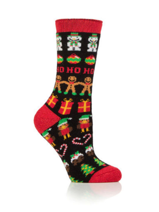 Heat Holders Gingerbread & Baubles Femei Șosete Negre 1Pachet