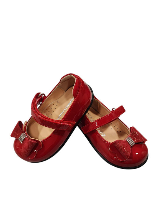 Scarpy Kids Leather Ballerinas with Hoop & Loop...