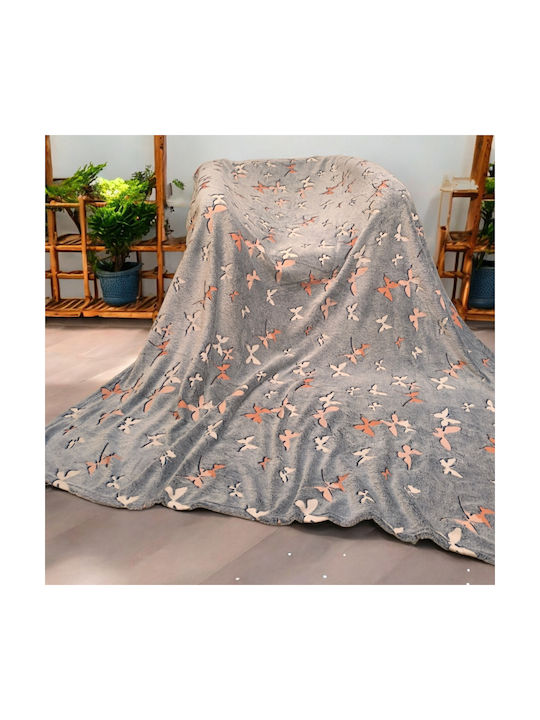 Blanket Fleece Glowing Grey 150x200cm