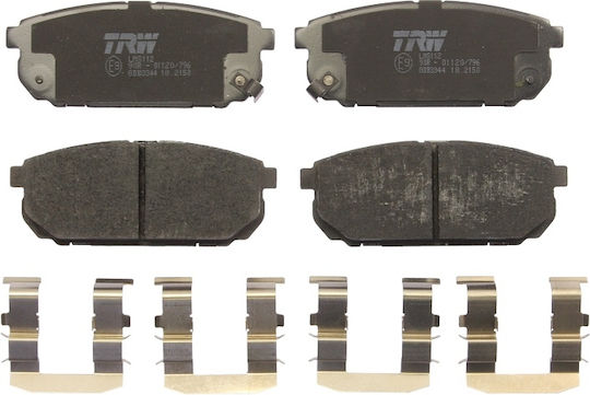 Trw Automotive Rear Brake Pad Set Supplements Kia Sorento I 2.4-3.5 08.02 Height 47mm Width 118.2mm Thickness 15.8mm
