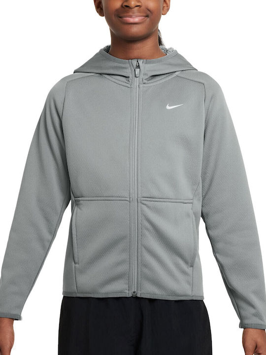 Αθλητική Παιδική Ζακέτα Φούτερ Smoke Grey / White Therma-fit