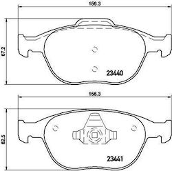 Brembo Scheibenbremsbeläge Set Ford Focus I Tourneo Transit Connect Vorderachse 63mm 67mm 157mm Dicke 18mm Ohne Zubehör Kolbenclip Brembo Scheibenbremsbeläge Set Ford Focus I Tourneo Transit Connect Vorderachse 63mm 67mm 157mm Dicke 18mm Ohne Zubehör Kolbenclip