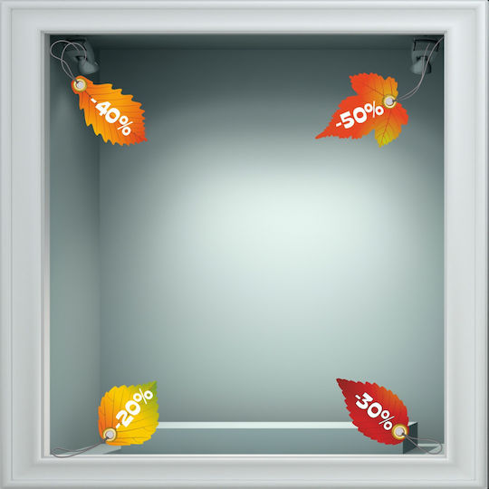 Herbstverkaufsaufkleber Rabatte 23 80cm X 44cm