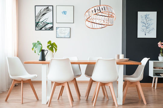 Toolight Hängelampe Rose Gold mit Kristallen