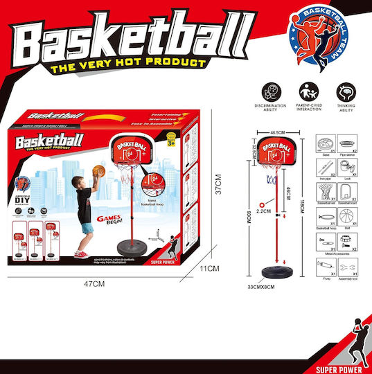 Martin Toys Copii Baschet Exterior cu Suport și Minge