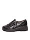 Leather Women's Moccasins in Black Color
