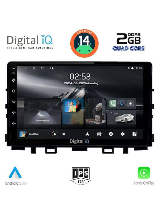 Digital IQ Ηχοσύστημα Αυτοκινήτου για Kia Rio / Stonic 2018 (Bluetooth/USB/AUX/WiFi/GPS/Apple-Carplay/Android-Auto) με Οθόνη Αφής 9"