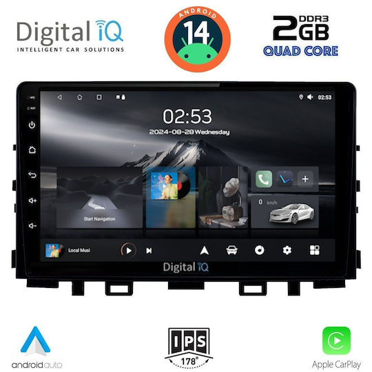 Digital IQ Ηχοσύστημα Αυτοκινήτου για Kia Rio / Stonic 2018 (Bluetooth/USB/AUX/WiFi/GPS/Apple-Carplay/Android-Auto) με Οθόνη Αφής 9"