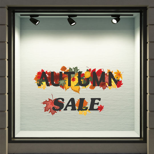 Herbstverkaufsaufkleber Rabatte 22 80cm x 45cm
