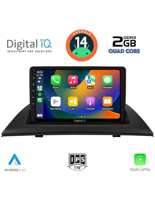 Digital IQ Car Audio System for BMW X3 (E83) 2003-2010 (Bluetooth/USB/AUX/WiFi/GPS/Apple-Carplay/Android-Auto) with Touch Screen 9"