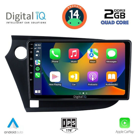 Digital IQ Ηχοσύστημα Αυτοκινήτου για Honda Insight 2009-2014 (Bluetooth/USB/AUX/WiFi/GPS/Apple-Carplay/Android-Auto) με Οθόνη Αφής 9"