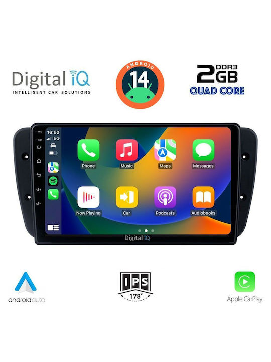 Digital IQ Ηχοσύστημα Αυτοκινήτου για Seat Ibiza 2008-2015 (Bluetooth/USB/AUX/WiFi/GPS/Apple-Carplay/Android-Auto) με Οθόνη Αφής 9"