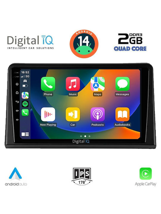 Digital IQ Auto-Audiosystem für Renault Express 2020 (Bluetooth/USB/WiFi/GPS/Apple-Carplay/Android-Auto) mit Touchscreen 9"