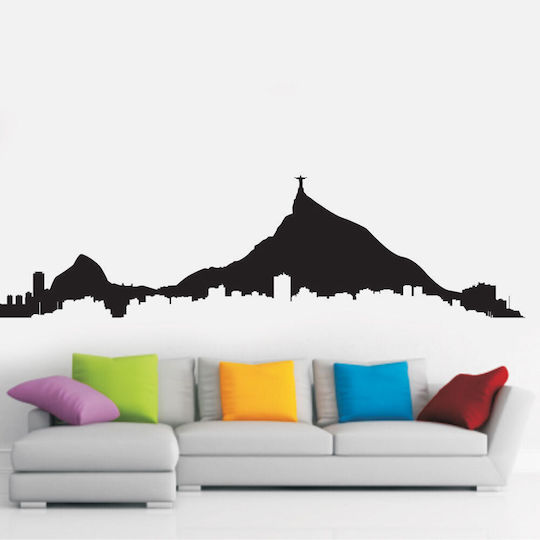Αυτοκόλλητο Τοίχου Πανοραμική Πόλης 50cm X 14cm