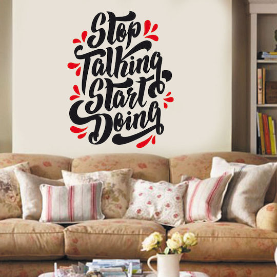 Wandsticker Stop Talking 50cm x 63cm