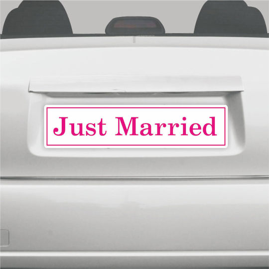 Sticker Semn „Just Married” Decor Nuntă 52cm X 10cm