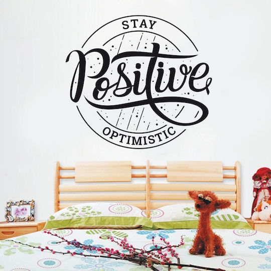 Wandsticker Bleib Positiv 60cm x 60cm