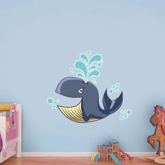 Kinder Wandsticker Fröhlicher Wal 95cm x 95cm