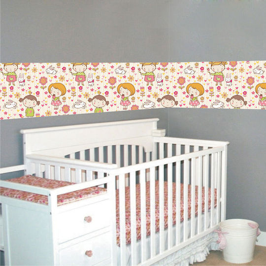 Mädchen Klebebordüre 100cm x 25cm