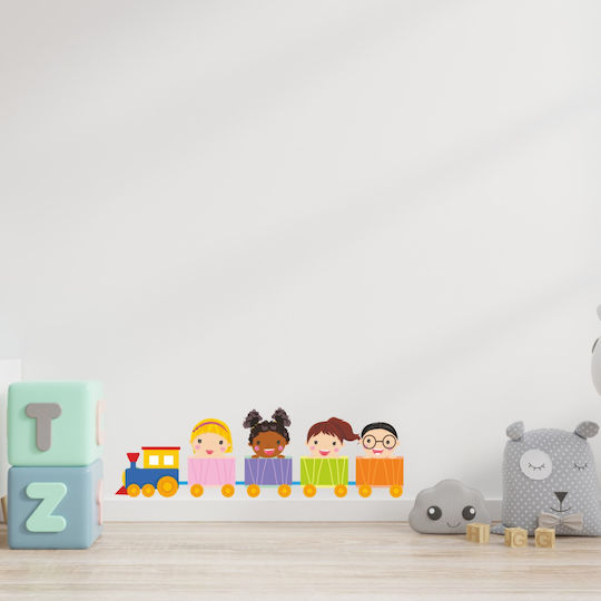 Wall Sticker Train Ride Friends 2 50cm X 16cm