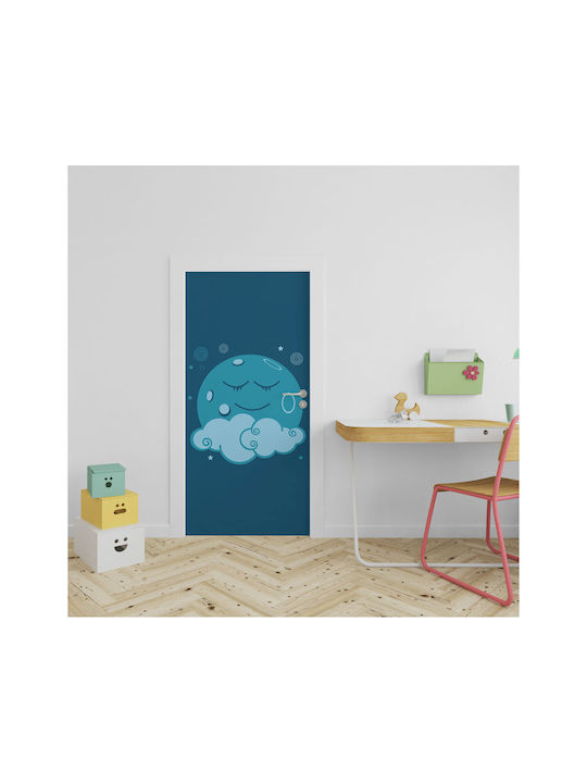 Sleeping Moon Door Sticker 100cm