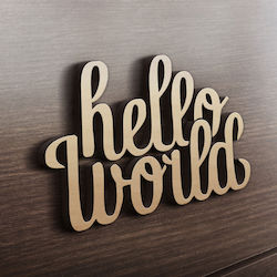MDF Holzdesign Hello World 35cm x 23cm