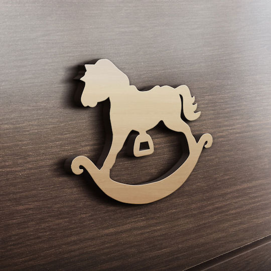 MDF Wooden Design Rocking Horse 20cm X 17cm