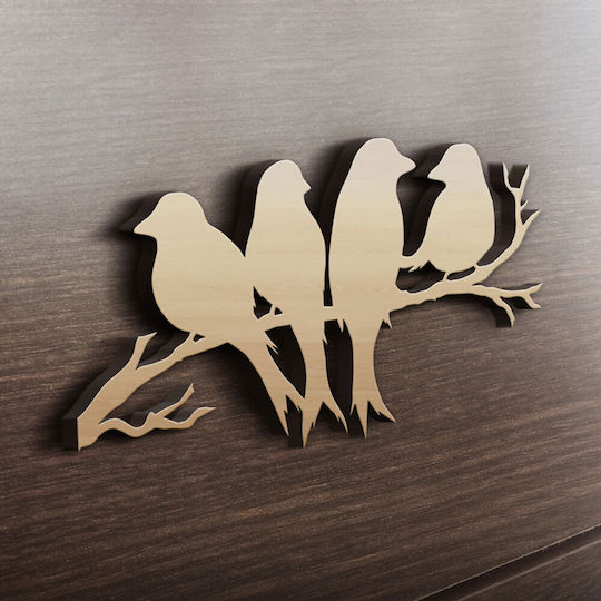 MDF Wooden Design Birds 45cm X 24cm