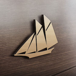 MDF Holzschiff Design 50cm x 40cm