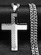 Art Collection Men's Cross from Steel with Chain