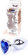 Metal Anal Plug Steel Crystal 7cm