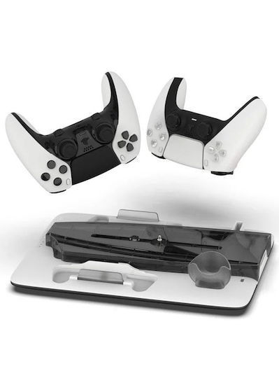Suport Deluxe Imp Tech Încărcător Controlere cu Ventilator Edge 3sp și Depozitare pentru Căști, Telecomandă, Accesoriu PS5