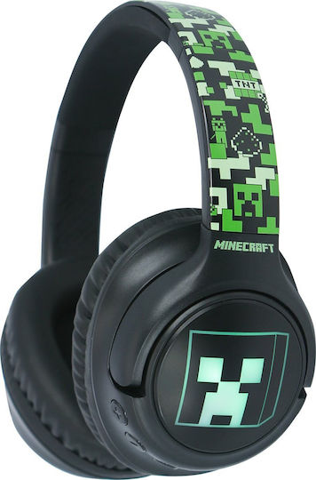 OTL Minecraft Ασύρματα / Ενσύρματα On Ear Ακουστικά με 50 ώρες Λειτουργίας Πράσινα