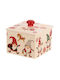 TnS Ornament de masă de Crăciun Borcan de prăjituri Ceramic L15xW15xD13cm.