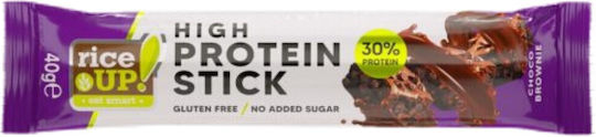 RiceUp Hi Protein Stick Batoane cu 30% Proteină & Aromă Choco Brownie 15x40gr
