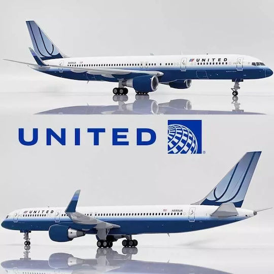 Ready-Made Metal Airplane Model Scale 1/200 JC Boeing 757-200 United Airlines "Blue Tulip"