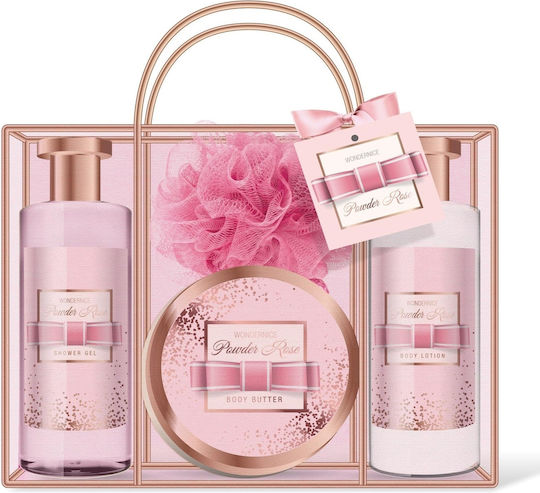 Anne Moller Wondernice Powder Rose Set Îngrijire pentru Curățare corp 4buc