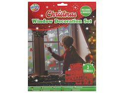 Window Decoration Set Markers Stencils Christmas Theme