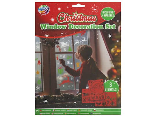 Window Decoration Set Markers Stencils Christmas Theme