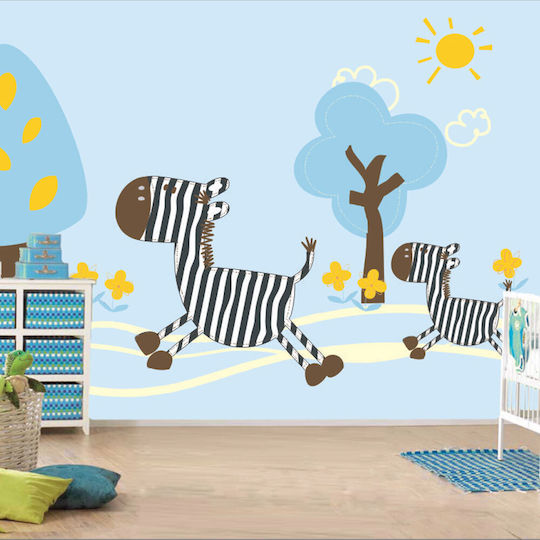 Tapet cu Abțibilduri Zebra 250cm