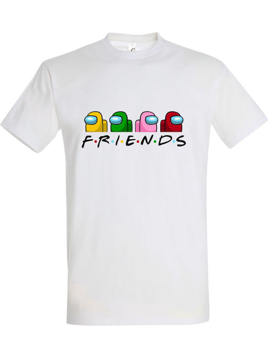 Unisex T-Shirt "Among Us Friends" Weiß
