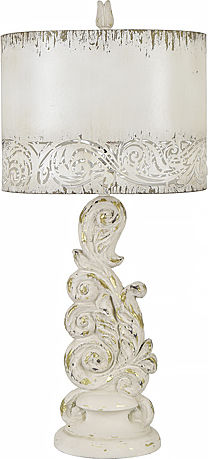 Kunststoff Tischlampe LED mit Gold Schirm und Basis